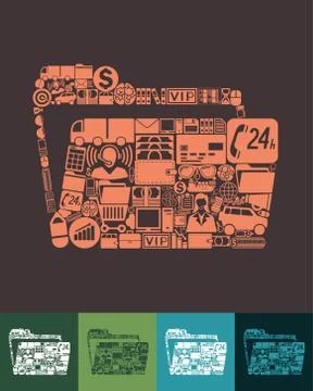 Folder icon Illustrazione stock