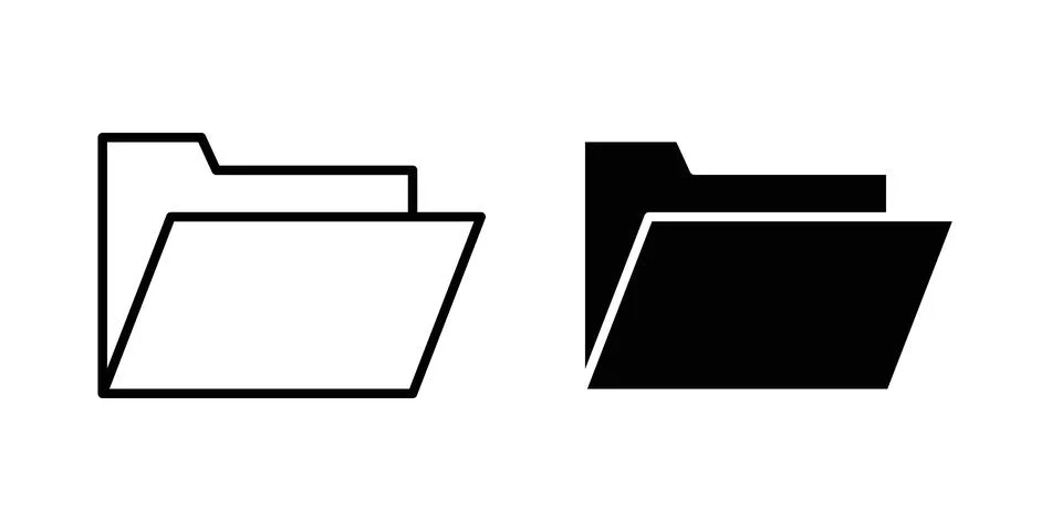 Folder icon illustration. Pixel perfect vector graphics 库存插图