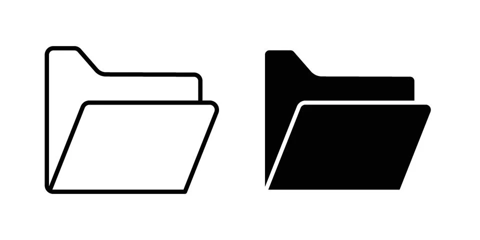 Folder icon Illustration set. Vector Eps10 for apps Stock-Illustration