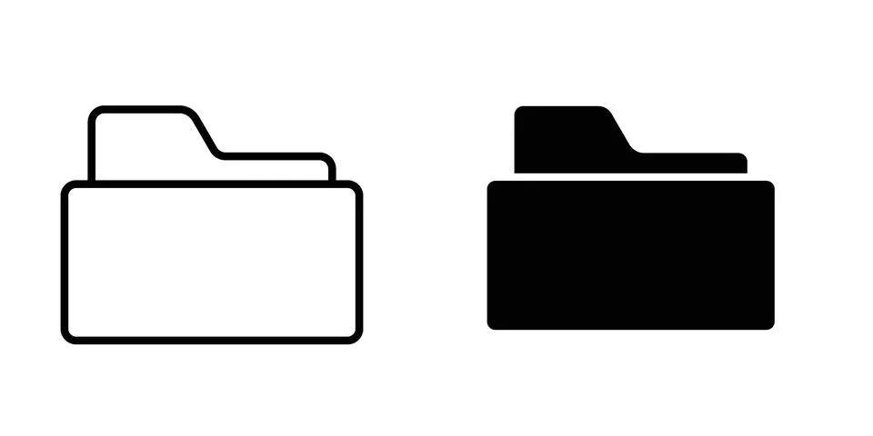 Folder icon illustration vector, icon set for apps Stockillustratie