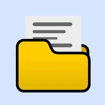 Folder icon isolated on blue background Stock Illustration