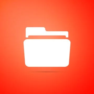 Folder icon isolated on orange background. Flat design. Vector Illustration Illustrazione stock