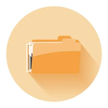 Folder icon, isolated on white background Stock Illustration