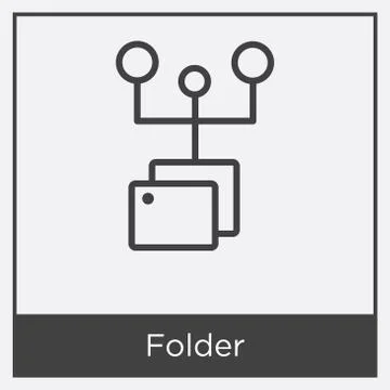 Folder icon isolated on white background Free Stock Illustration