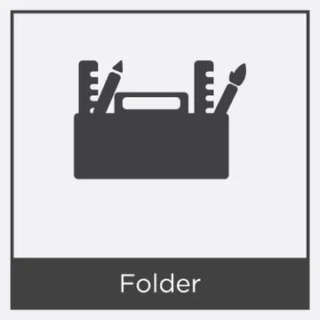 Folder icon isolated on white background Illustrazione stock gratuita