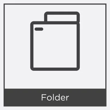Folder icon isolated on white background Free Stock Illustration