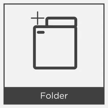 Folder icon isolated on white background Illustrazione stock gratuita
