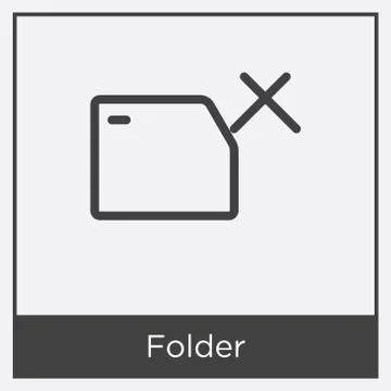 Folder icon isolated on white background Free Stock Illustration