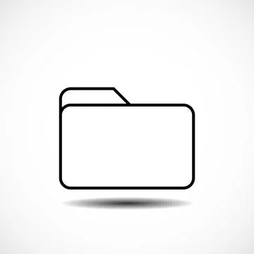 Folder icon isolated on white background, for your web site design, app, lo.. Illustrazione stock