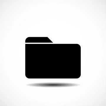 Folder icon isolated on white background, for your web site design, app, lo.. Stock Illustration