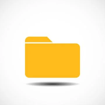 Folder icon isolated on white background, for your web site design, app, lo.. Illustrazione stock