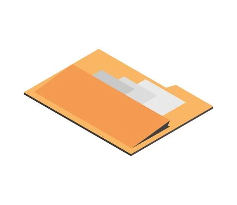 Folder icon isometric Stock Illustration