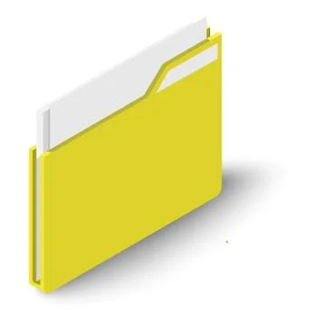 Folder icon, isometric style Illustrazione stock