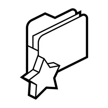 Folder like icon in isometry. Image for website, app, logo, UI design. Illustrazione stock