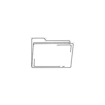 Folder icon line art outline vector Illustrazione stock