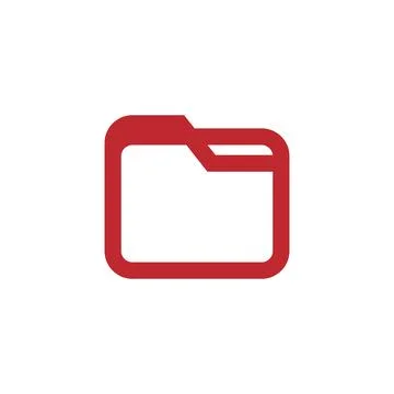 Folder Icon Logo Design Element. Can be used for Web and App. 库存插图