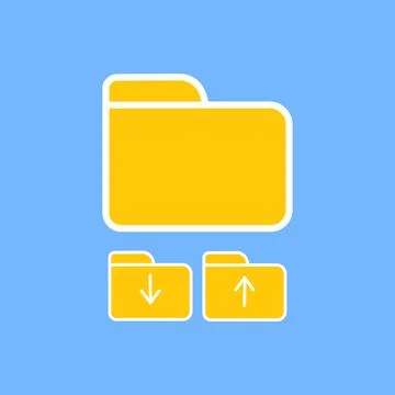 Folder Icon Logo Design Element. Can be used for Web and App. Stock Illustration
