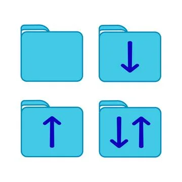 Folder Icon Logo Design Element. Can be used for Web and App. Illustrazione stock