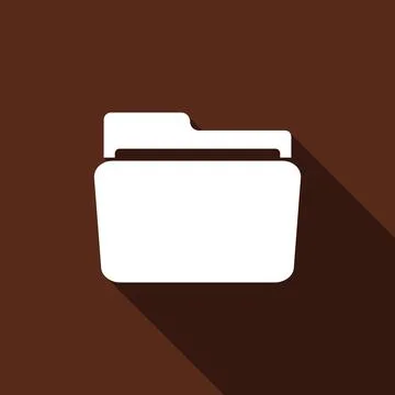 Folder icon with long shadow. イラスト素材