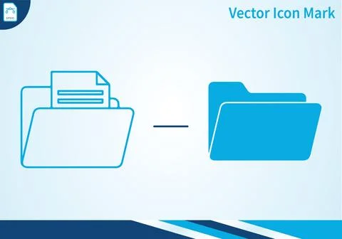Folder icon mark graphic design vector. Stock-Illustration