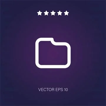 Folder  icon . Modern simple flat icon, Stock Illustration