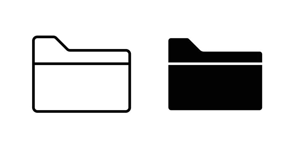 Folder icon modern style vectors set Stockillustratie
