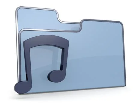 Folder icon music Stock Illustration