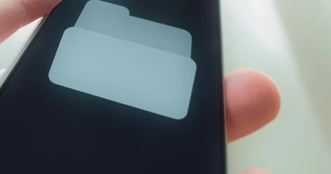 Folder icon that opens, presentation Stock Footage 313439806