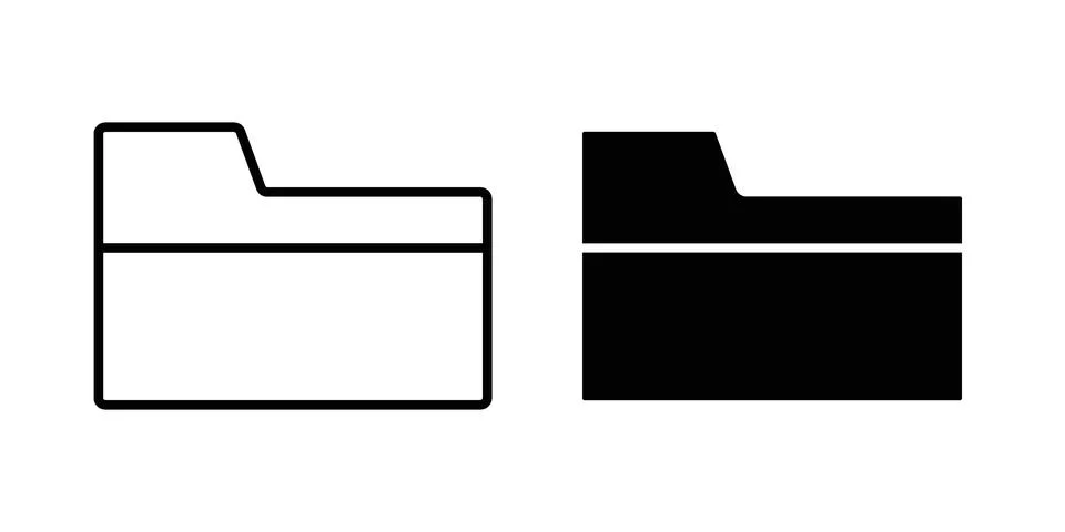 Folder icon or illustration vector symbols Illustrazione stock