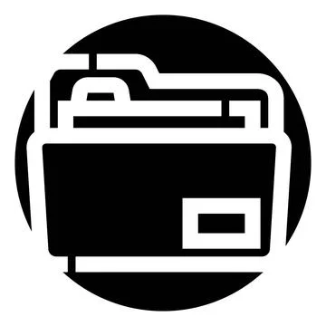 Folder icon organizing documents for data storage concept 스톡 일러스트