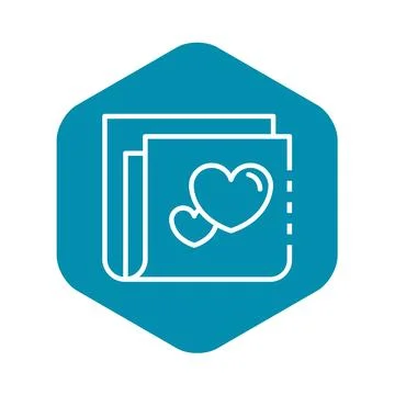 Like folder icon, outline style 스톡 일러스트