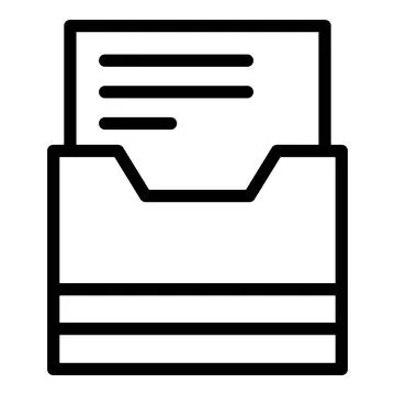 Folder icon outline vector. File portfolio Stock-Illustration