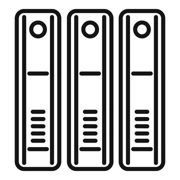 Folder icon outline vector. Office service Stock Illustration