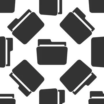 Folder icon pattern on white background. Vector Illustration Stock Illustration