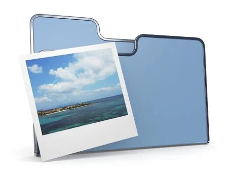 Folder icon photos Stock Illustration