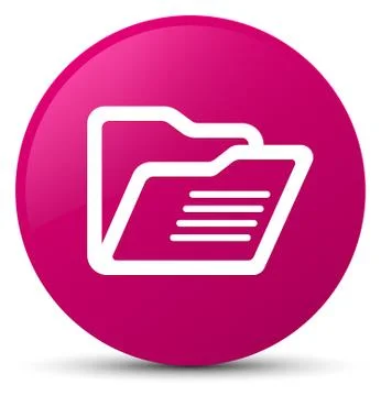 Folder icon pink round button Stock Illustration