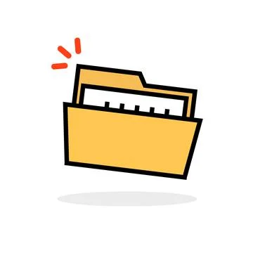 Folder icon with pop document. Vector. イラスト素材