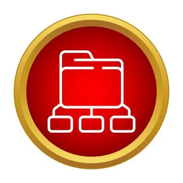 Folder icon representing data hierarchy and organization Stock Illustration
