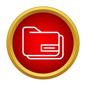 Folder icon representing data organization and file management Stock Illustration