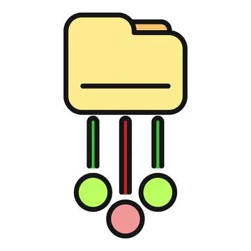Folder icon representing data organization and distribution 스톡 일러스트