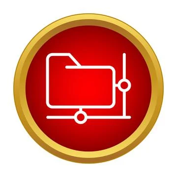Folder icon representing data sharing and network connectivity イラスト素材