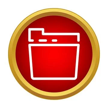 Folder icon representing digital data management and storage 库存插图