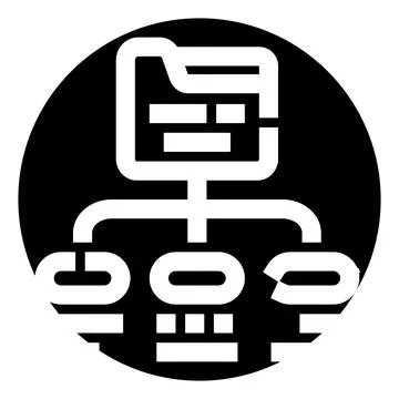 Folder icon representing hierarchical data organization structure イラスト素材