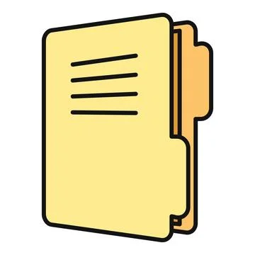 Folder icon representing information organization and data storage Stock Illustration