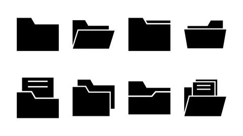 Folder icon set. folder vector icon Stock Illustration