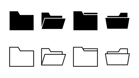 Folder icon set. folder vector icon 스톡 일러스트