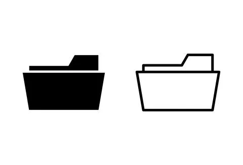 Folder icon set. folder vector icon 스톡 일러스트