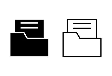 Folder icon set. folder vector icon Stock Illustration