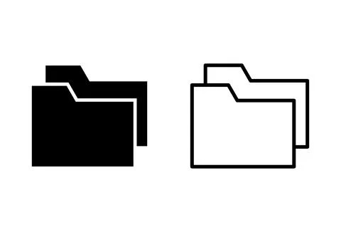 Folder icon set. folder vector icon Stock Illustration