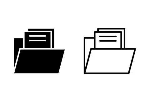 Folder icon set. folder vector icon Illustrazione stock